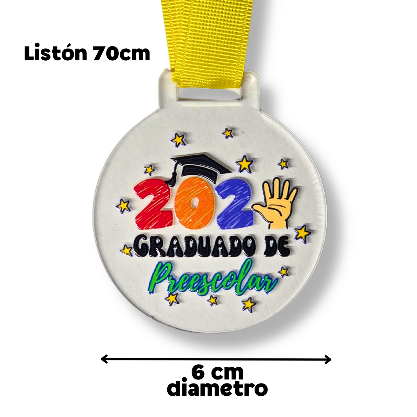 Medalla graduado de PREESCOLAR (puedes crear sets de 1, 5 o 10 medallas)
