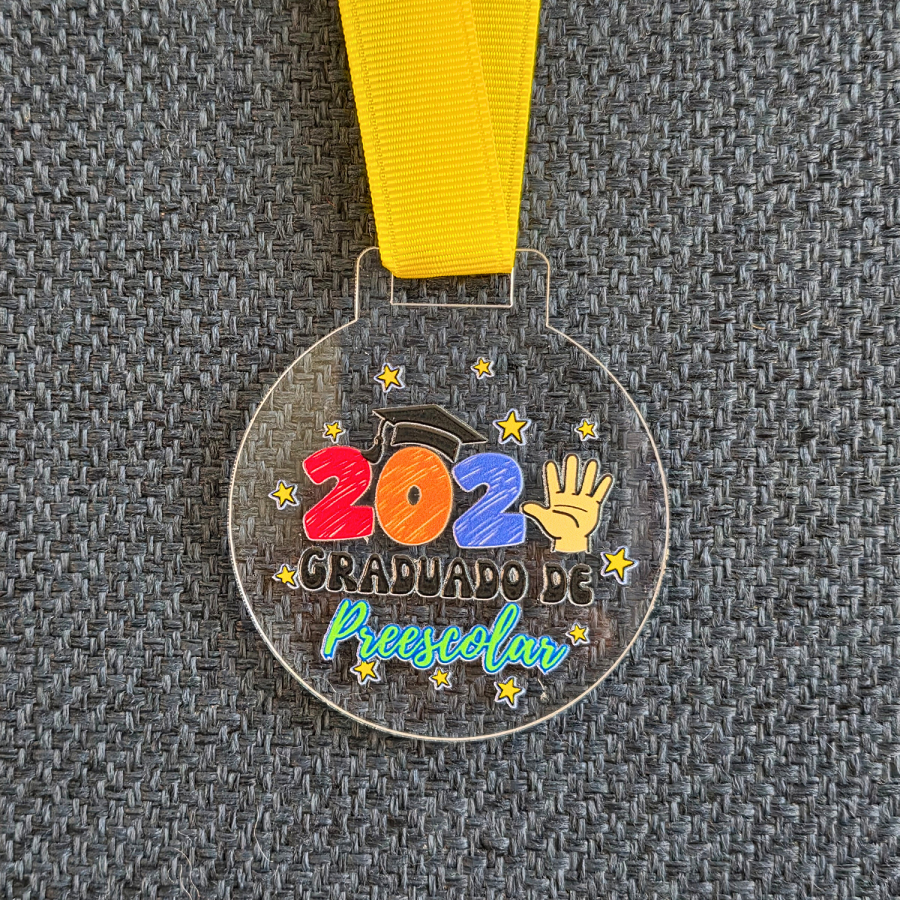 Medalla graduado de PREESCOLAR (puedes crear sets de 1, 5 o 10 medallas)