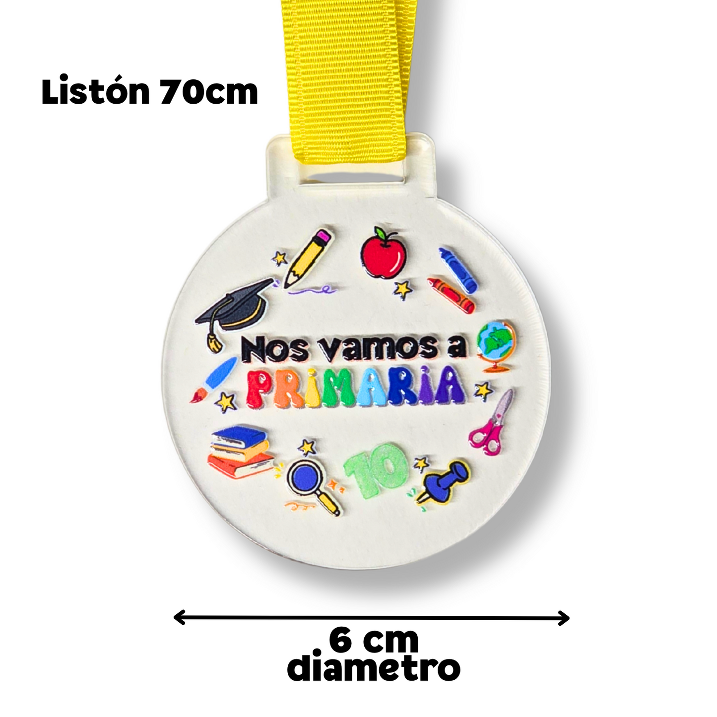 Medalla nos vamos a PRIMARIA (puedes crear sets de 1, 5 o 10 medallas)