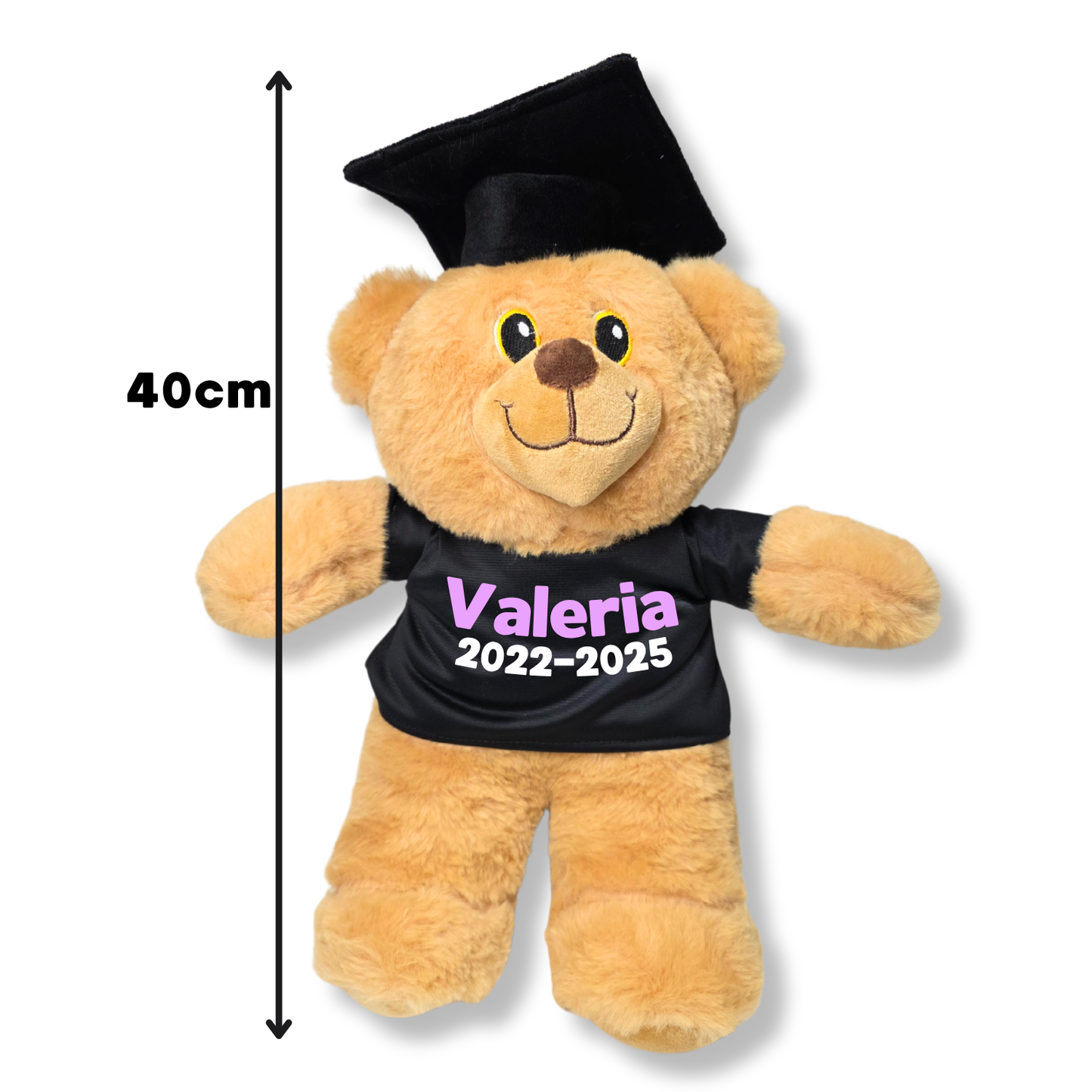 Oso de peluche personalizable para graduación con birrete