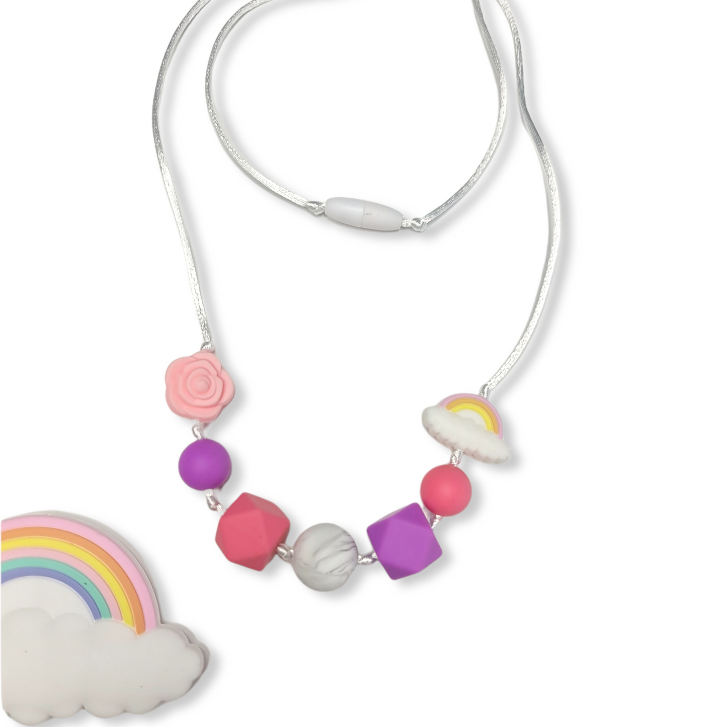 Set arcoíris con collar de lactancia