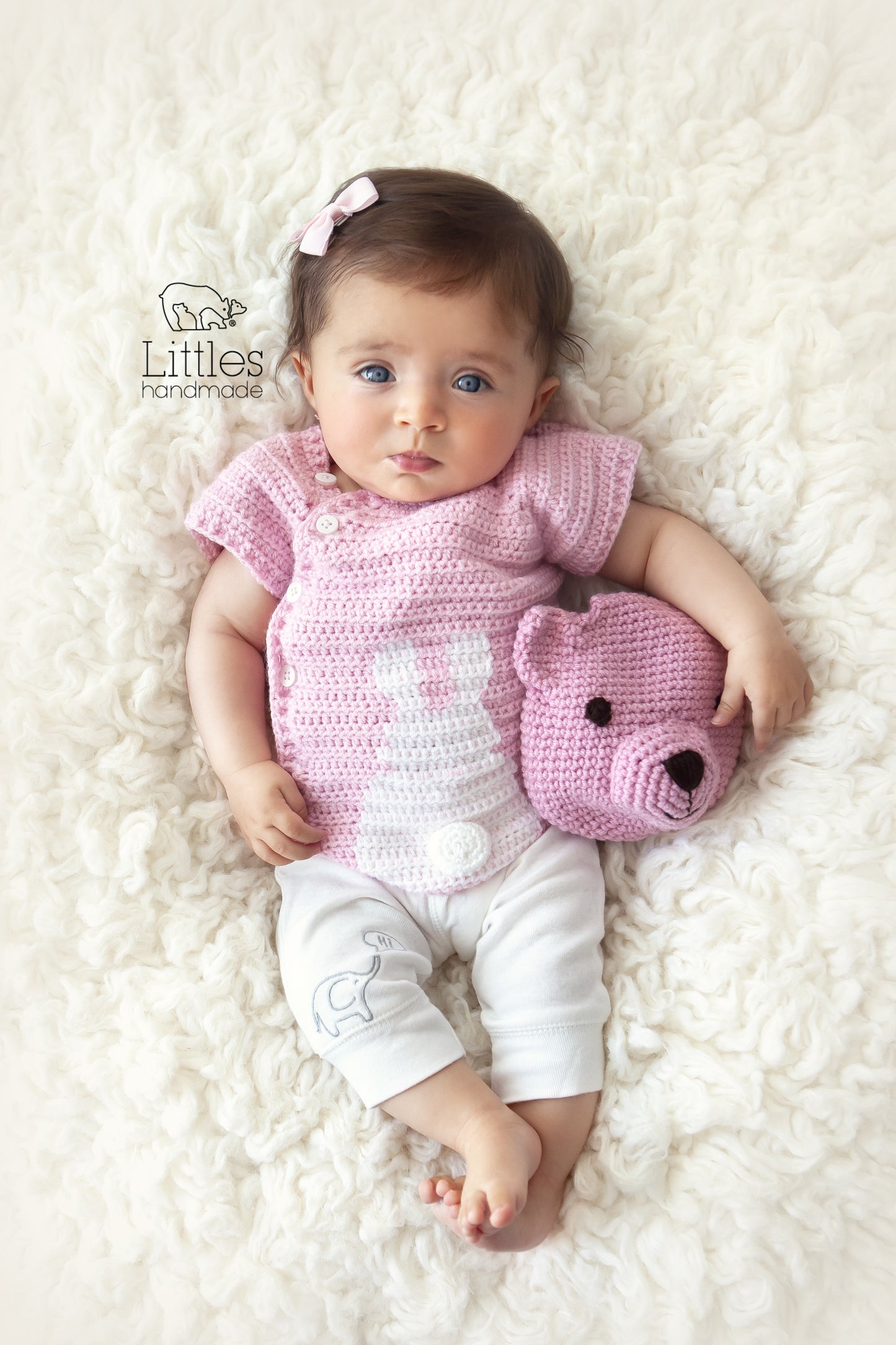 suéter crochet conejo rosa
