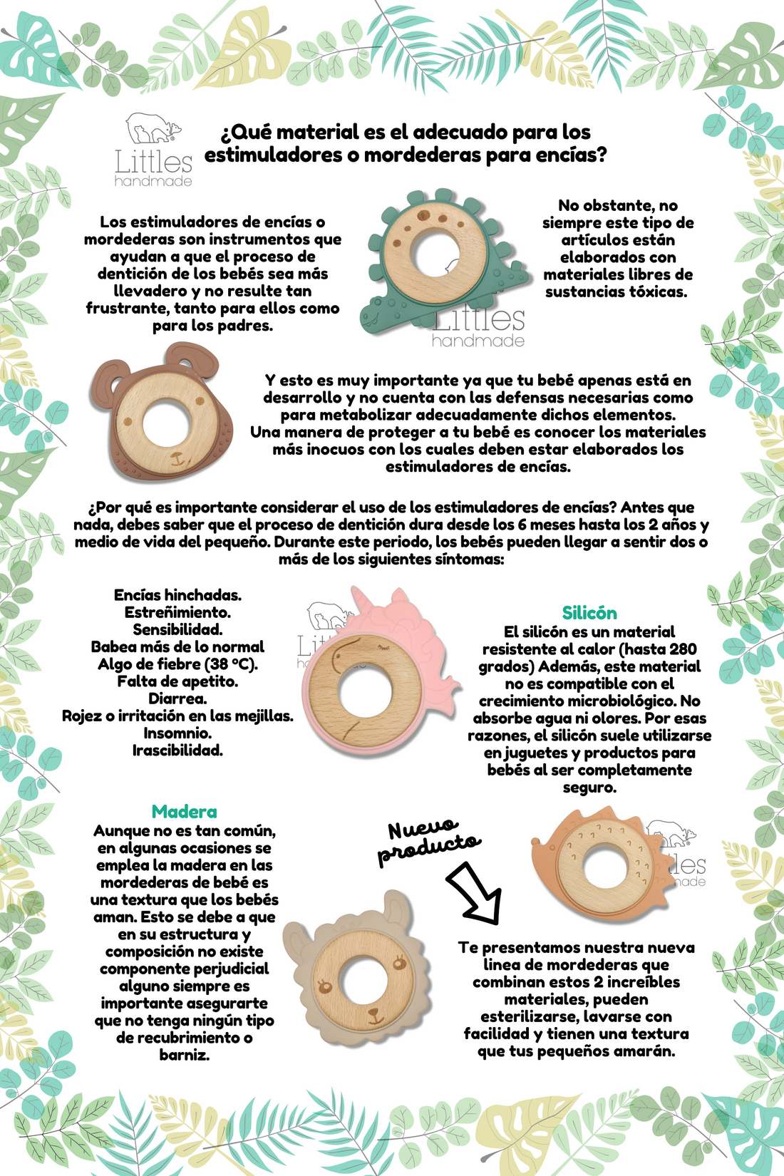 ¿Qué material es el adecuado para los estimuladores o mordederas para encías? 🦖