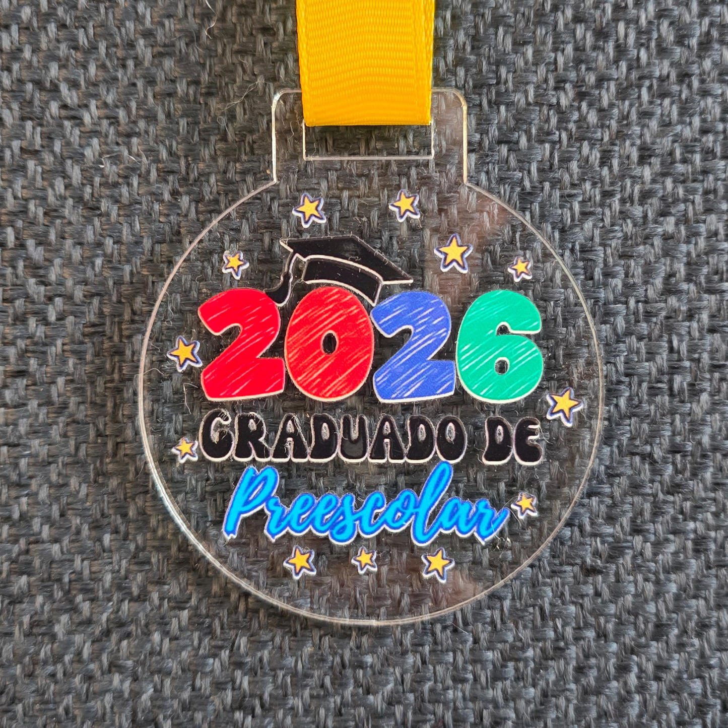 Medalla  graduado de PREESCOLAR (puedes crear sets de 1, 5 o 10 medallas)