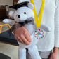 Oso de Peluche Blanco 30cm para Firmas: Graduación 2026 con Birrete y Medalla Grabada Personalizada