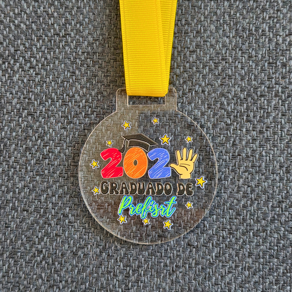 Medalla  graduado de PREFIRST (puedes crear sets de 1, 5 o 10 medallas)
