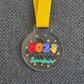 Medalla  graduado de SECUNDARIA (puedes crear sets de 1, 5 o 10 medallas)