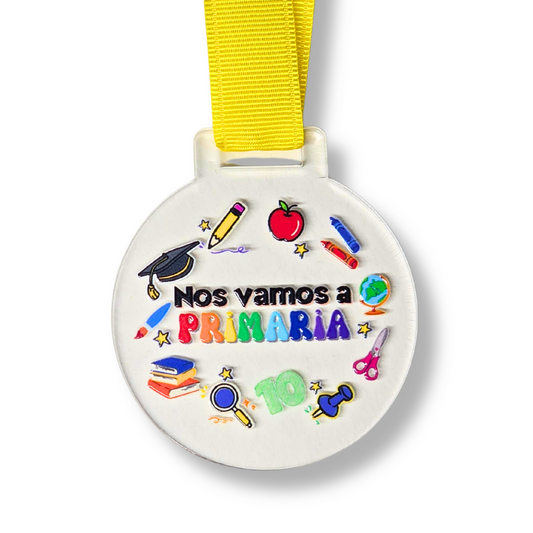 Medalla nos vamos a PRIMARIA (puedes crear sets de 1, 5 o 10 medallas)
