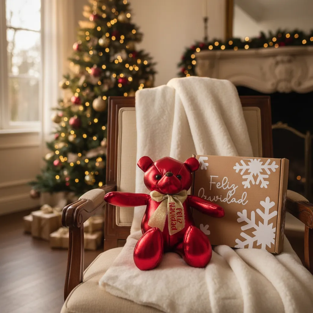 Oso navideño metálico 37 cm