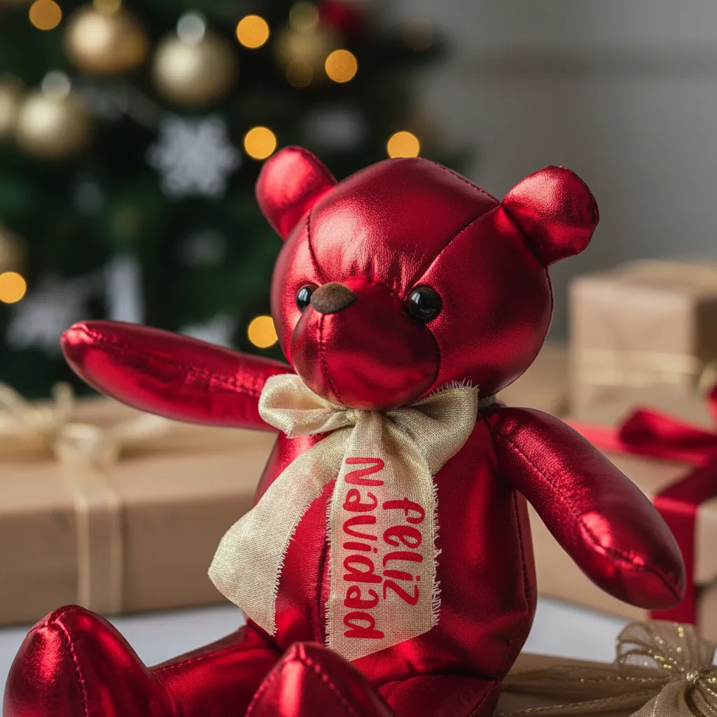 Oso navideño metálico 37 cm