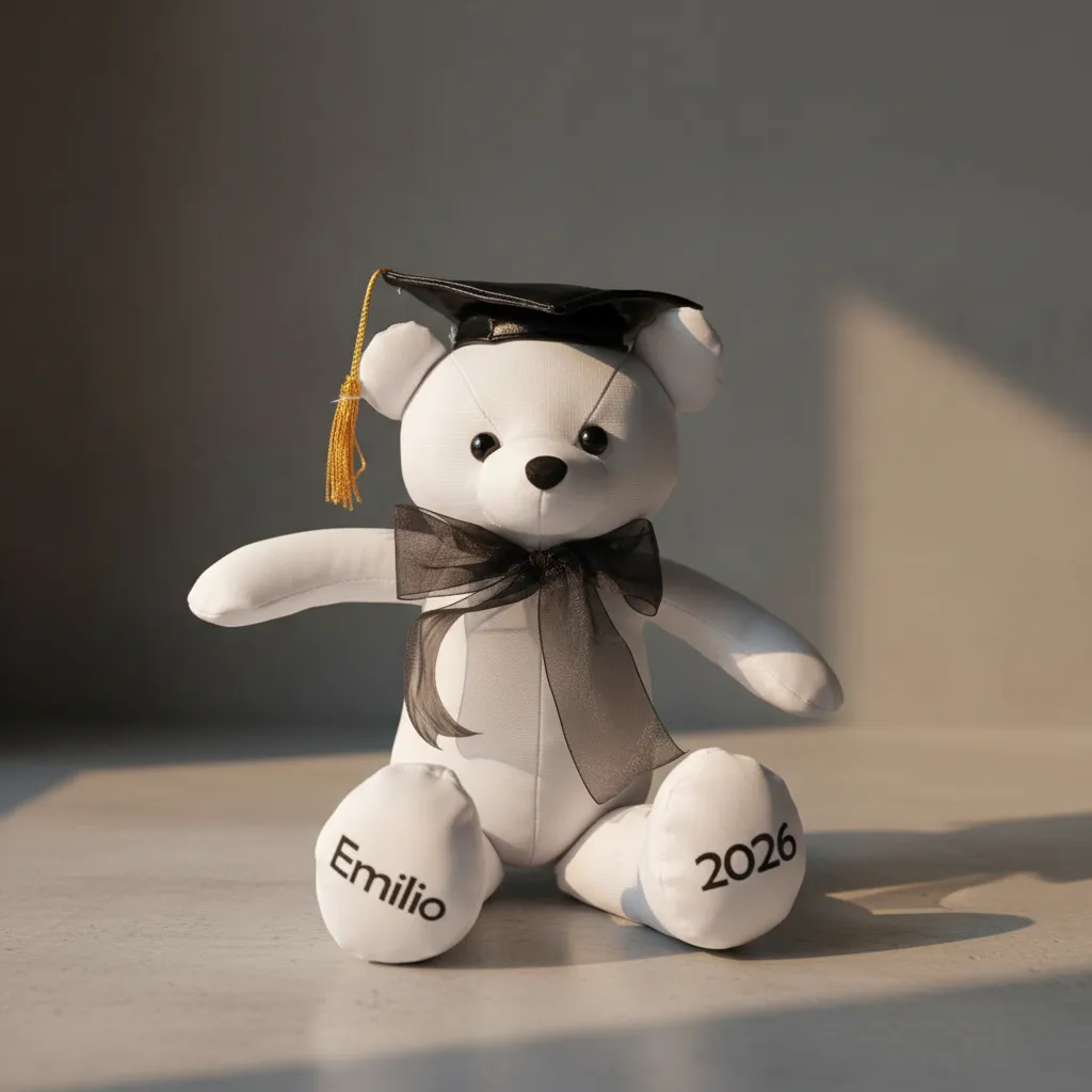 Oso de peluche 30cm para firmas de graduación