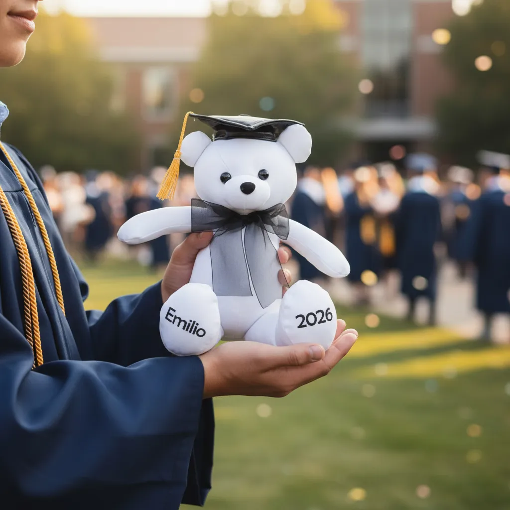 Oso de peluche 30cm para firmas de graduación