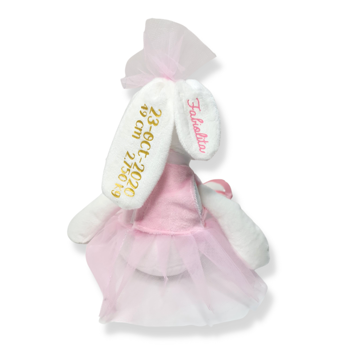 Conejitos con datos de nacimiento