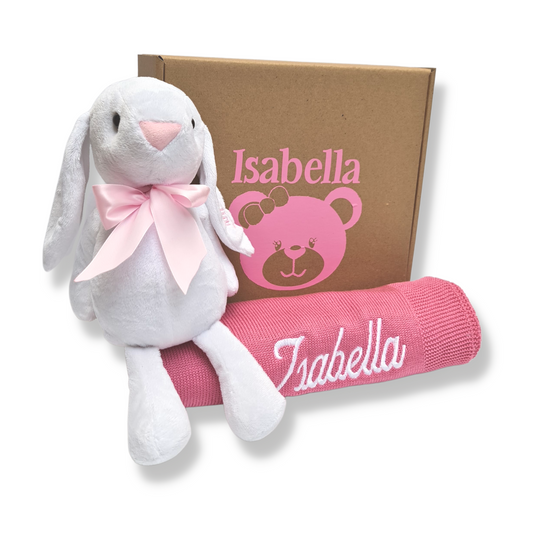 Set de regalo conejo plush con caja personalizada